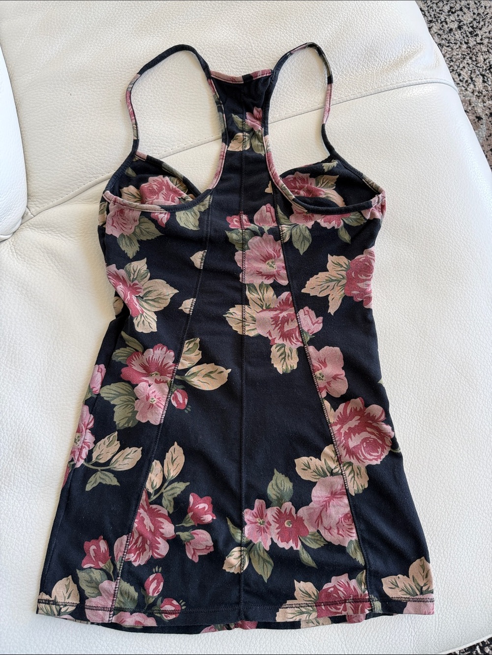 Talula Black Floral Racerback Tank with Pink Roses - Picture 7 of 8